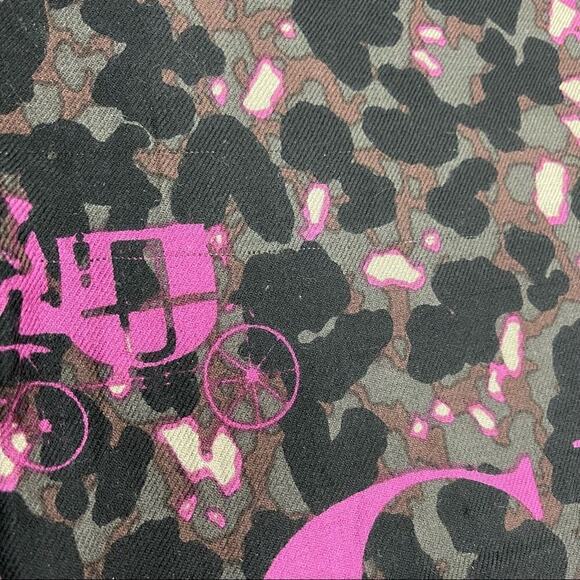 Coach Signature Horse And Carriage Camouflage Print Oversized Square Scarf Wrap - Picture 9 of 15